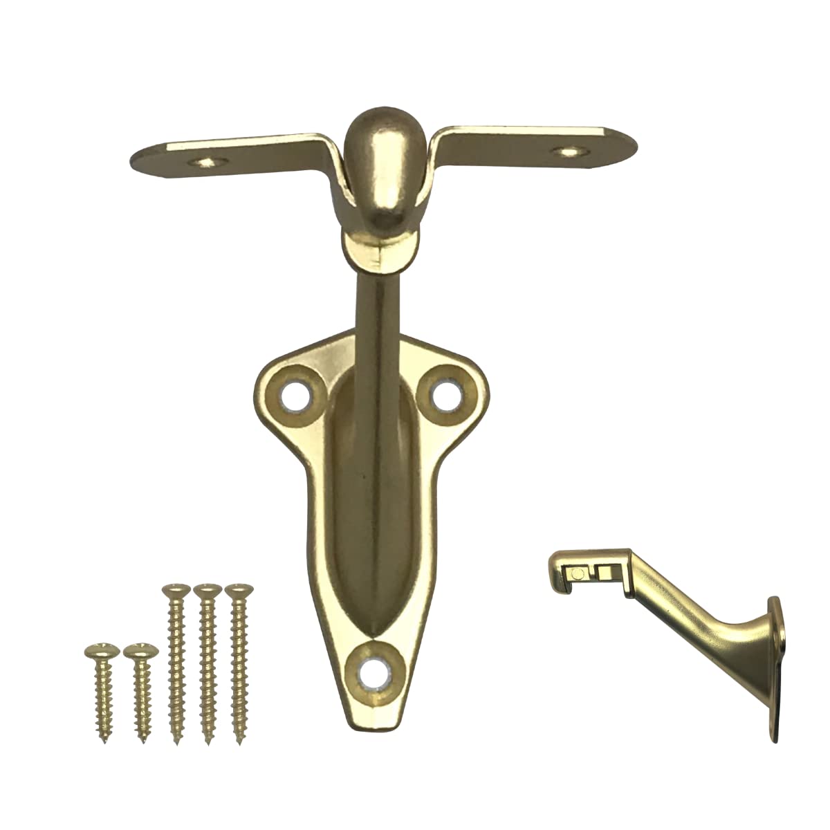 HOWTOOL Handrail Bracket Stair Wall Mounted Champagne Brass, 3 Pack |