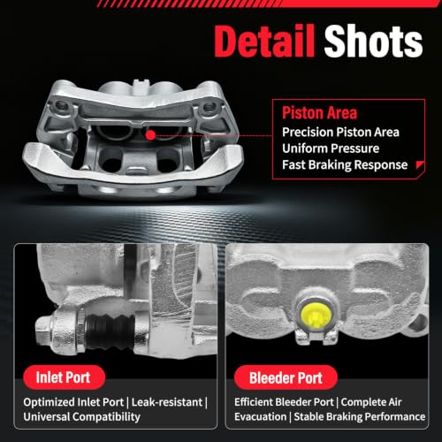 Image of Front Brake Caliper Compatible with Nissan Pathfinder 2013-2020 | Front Calipers Compatible with 2013-2020 Nissan Pathfinder Brake Caliper Set w /Brackets, Replacement 19-B7100 19-B7101