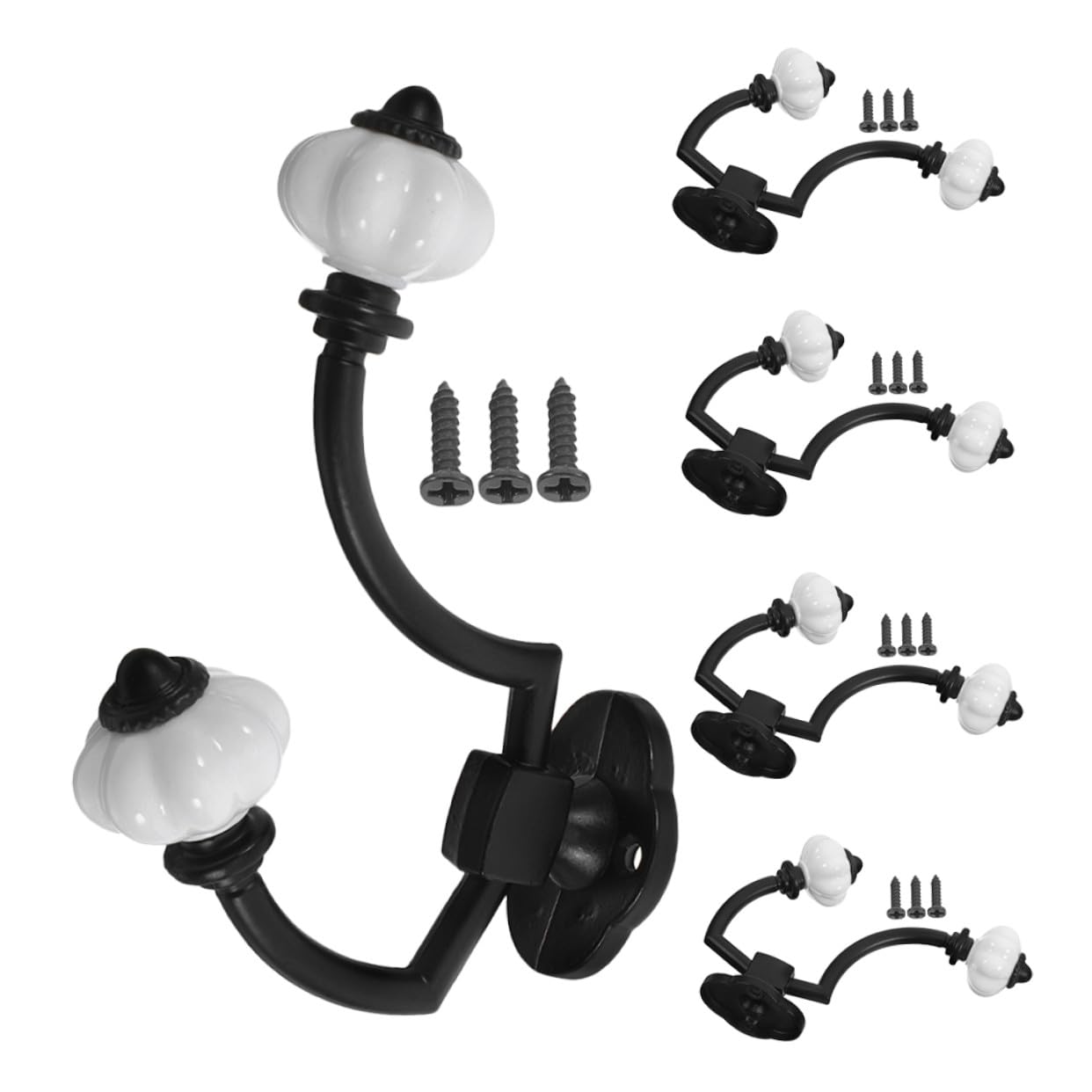 Didiseaon 5 Piezas Gancho Doble para y Sombreros de Aleación de Zinc Retro Diseño de Doble Cabeza para Colgar Ropa Toallas y Sombreros Perchero Vintage para Pared Ahorro de Entrada y Baño