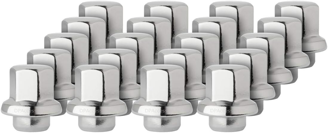 DPAccessories LCM3B1CCOCH05020 20 Chrome Lug Nuts for 1970-1985 Buick Chevy Oldsmobile Pontiac 371674 611-248 Wheel Lug Nut