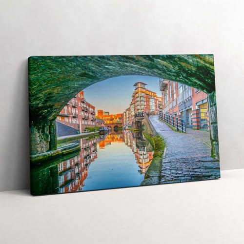 Coucher de soleil à Birmingham tableau photo sur toile 60x40cm pour décoration murale