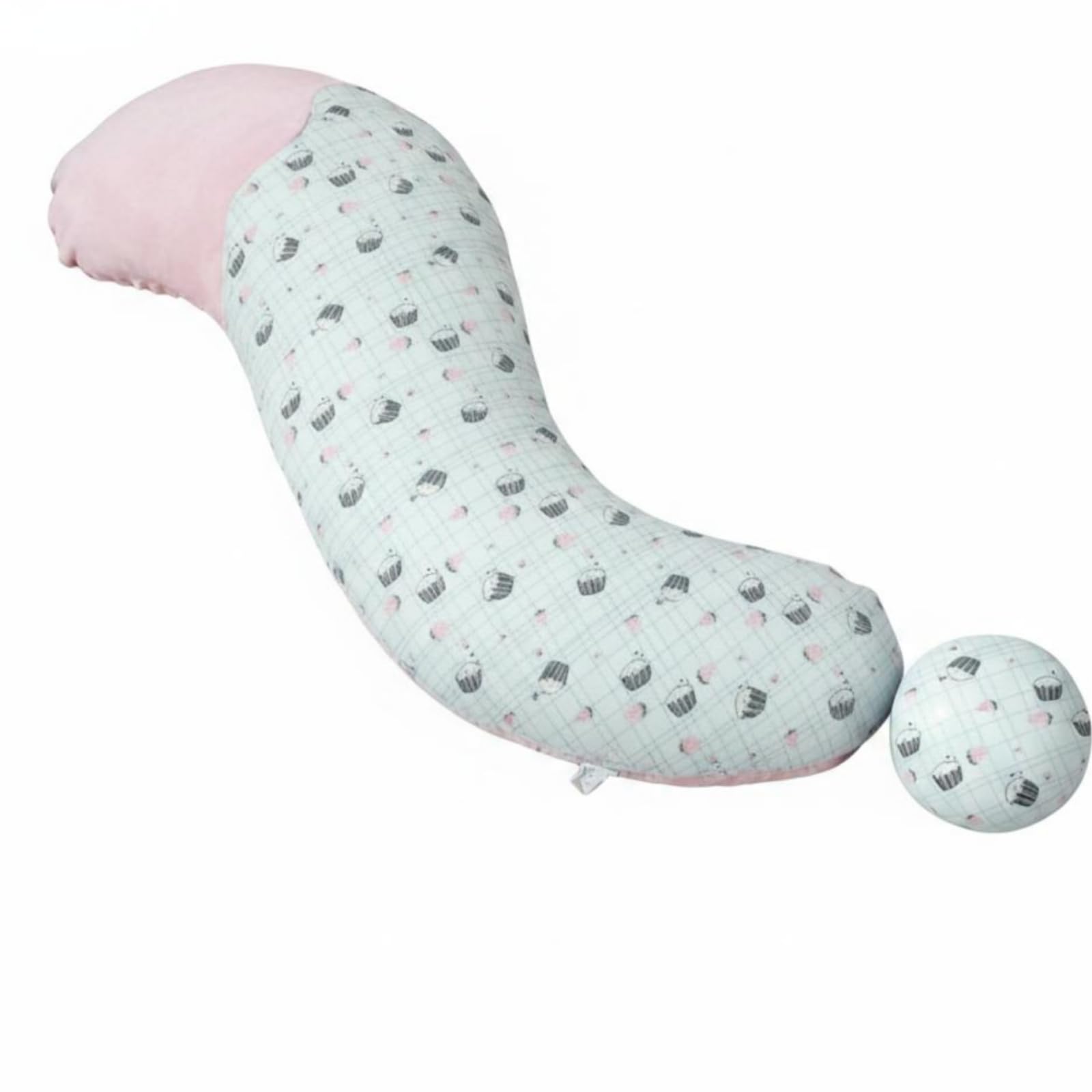 Oreiller câlin bébé en tissu haut de gamme coussin courbe lavable 60x16