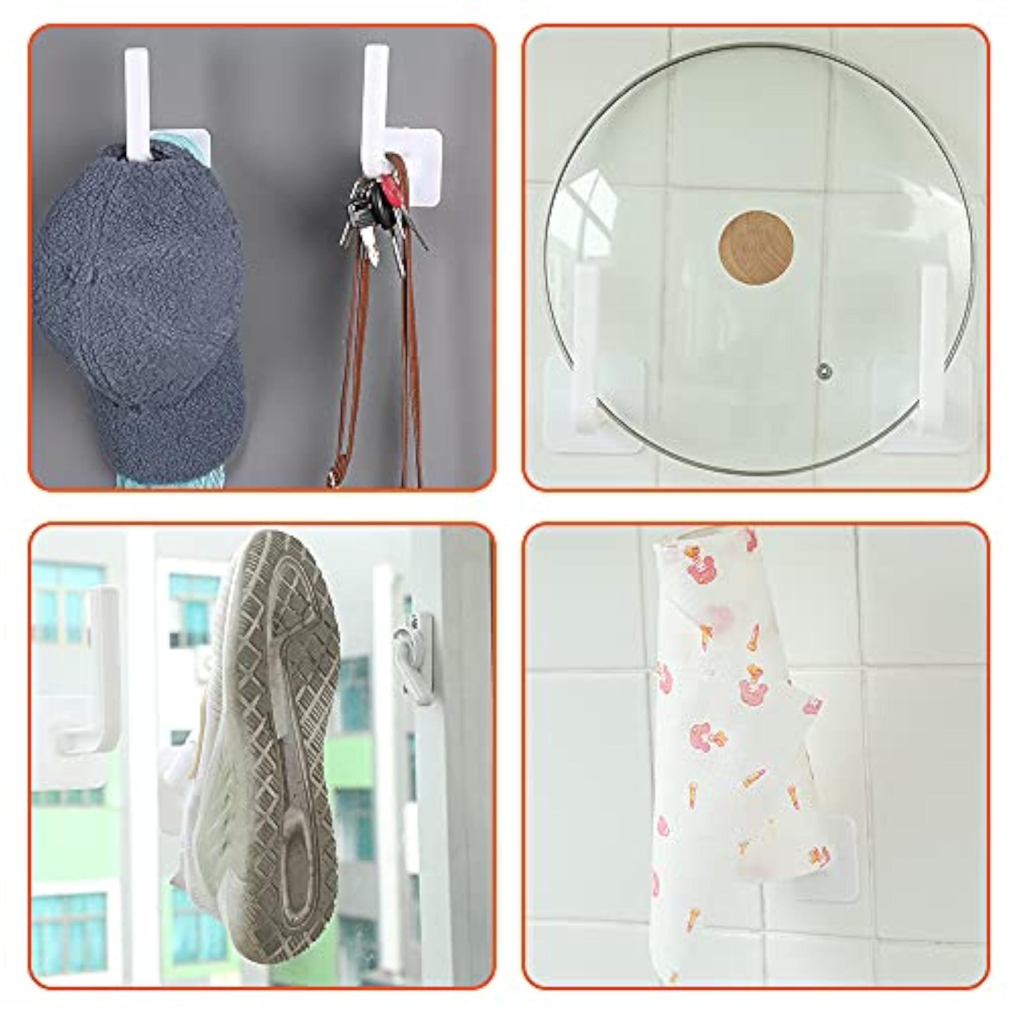 2 Pc Self Adhesive Toilet Paper Roll Holder & Towel Rack