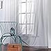 BERMINO Faux Linen Sheer Curtains Voile Grommet Ombre Semi Sheer Curtains for Bedroom Living Room Set of 2 Curtain Panels 54 x 84 inch Grey Gradient