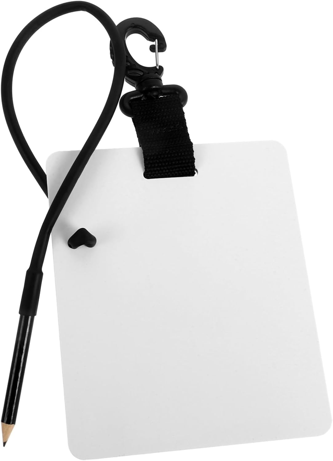 Diving Writing Whiteboard Swivel Clip and Pencil Slim Underwater Writing Pad for Notes Sketches and Lists for Scuba Diving and Snorkeling Activities