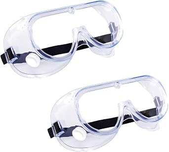 2 Pack Safety Goggles & 6 Pairs Glasses Side Shields for Eye Glasses, Safety Glasses with Side for Eye Protection, Perfect for Construction, Shooting, Lab Work