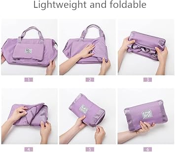 Black Foldable Large Duffle Bags Waterproof Cabin Airplane Bag for Gym, Sports and Travel, Hand Luggage Underseat Tote Hospital Maternity Handbag