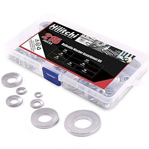 hilitchi 215-pcs m3 - m12 metric 304 stainless steel belleville spring washer assortment set
