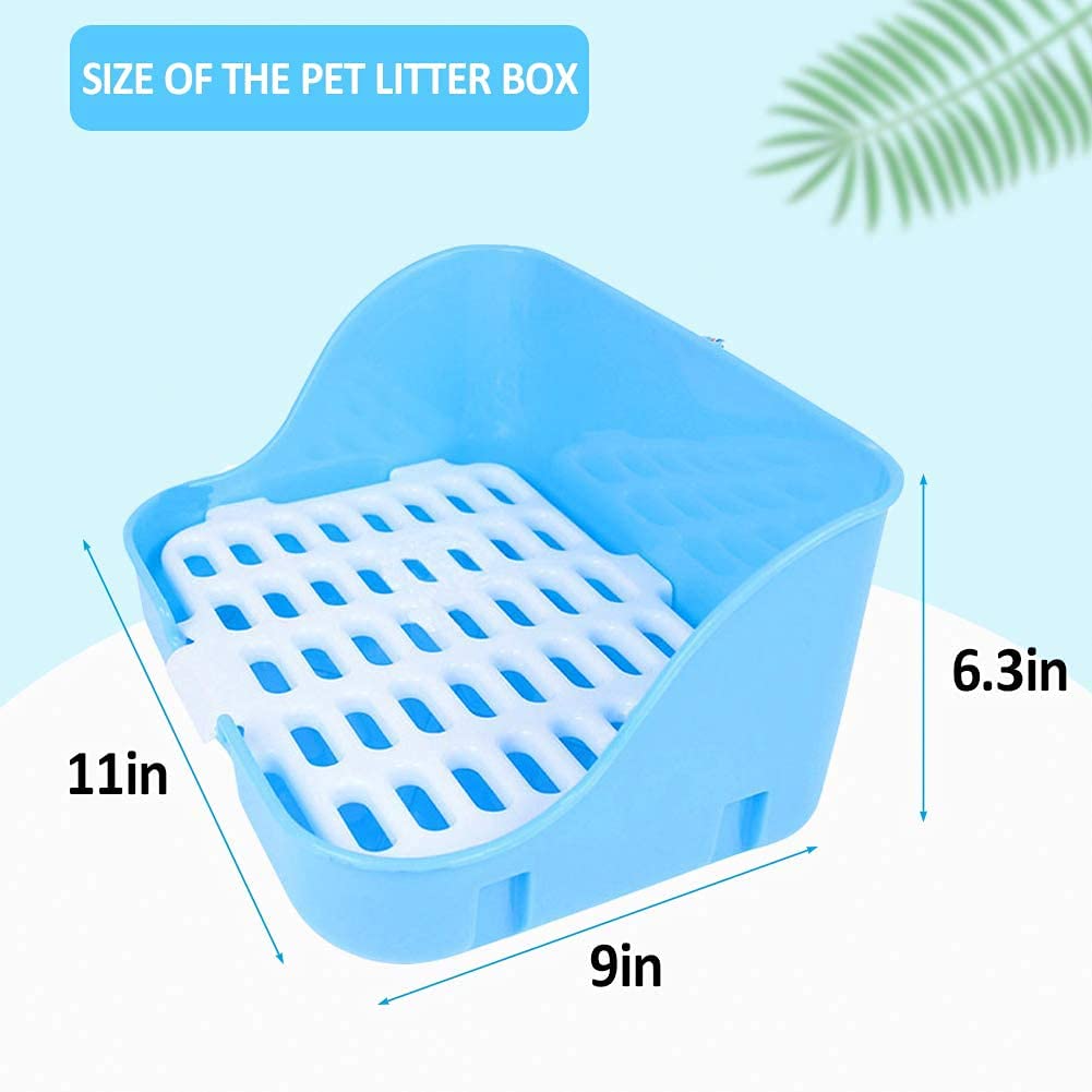 Lettiera Per Gabbia MMBOX Per Conigli E Porcellini D’India – In Plastica Facile Da Pulire, Con Ganci E Griglia Removibile
