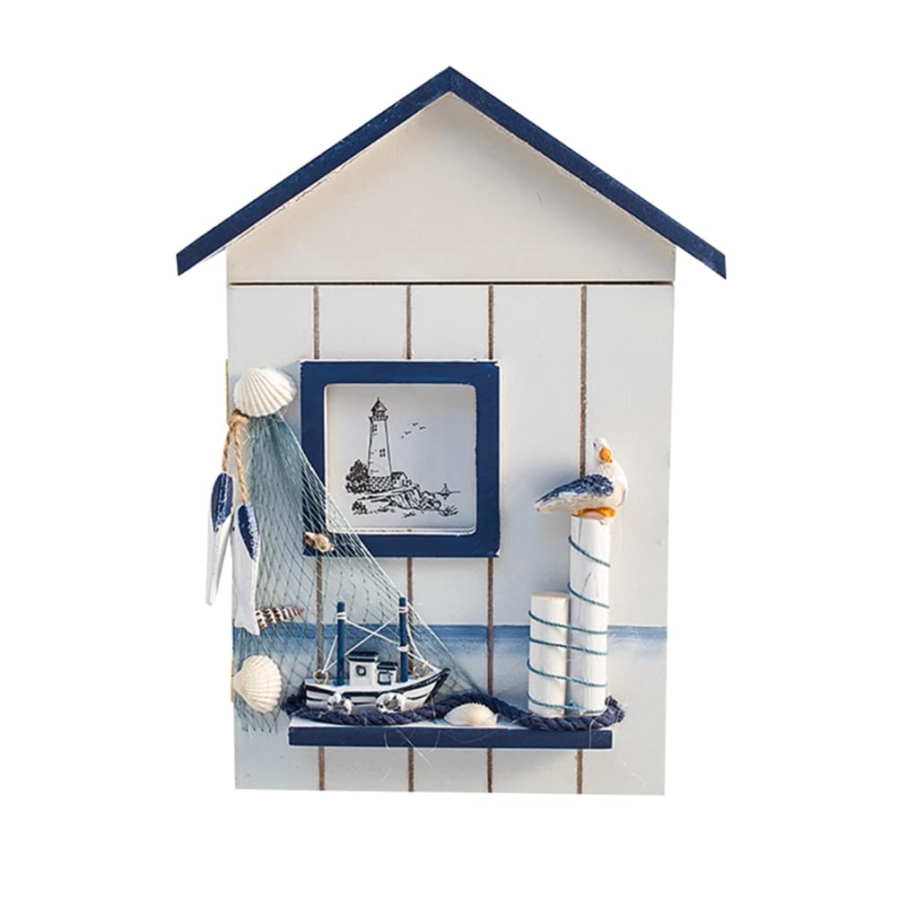 DéCoration dans L'OcéAn BoîTe à CléS Clé Suspendue au Mur de L'Armoire BoîTe de Rangement Oiseaux de Mer