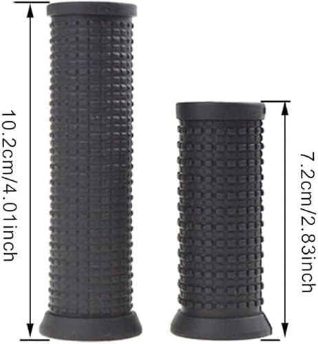 2PCS Bike Long/Short Handlebar Grips for Twising Shifter, Shockproof Anti Slip for MTB Parts, Cycling Parts and Components Anti Slip Soft Rubber Handlebars, Headsets and Stems(Black)