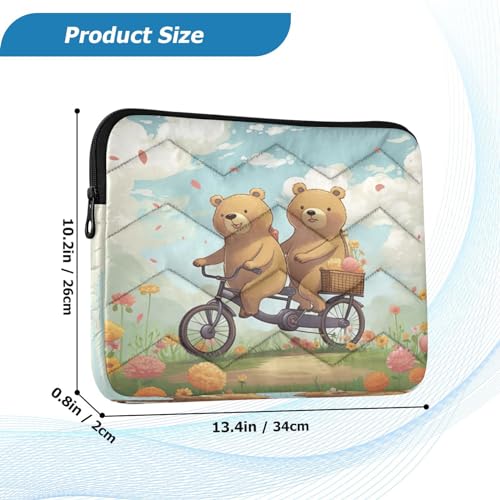 Funda para portátil de 13-14 pulgadas impermeable con diseño de osos miniatura 3