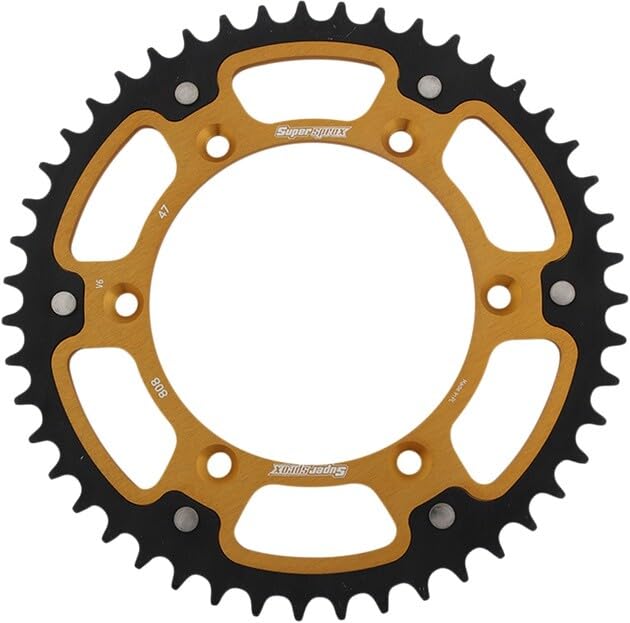 ATV&UTV Replace Parts & Accessories for Supersprox Stealth Rear Sprocket 520 47T Gold RST-808-47-GLD for Suzuki for Kawasaki Mod-BBM45-FV23300