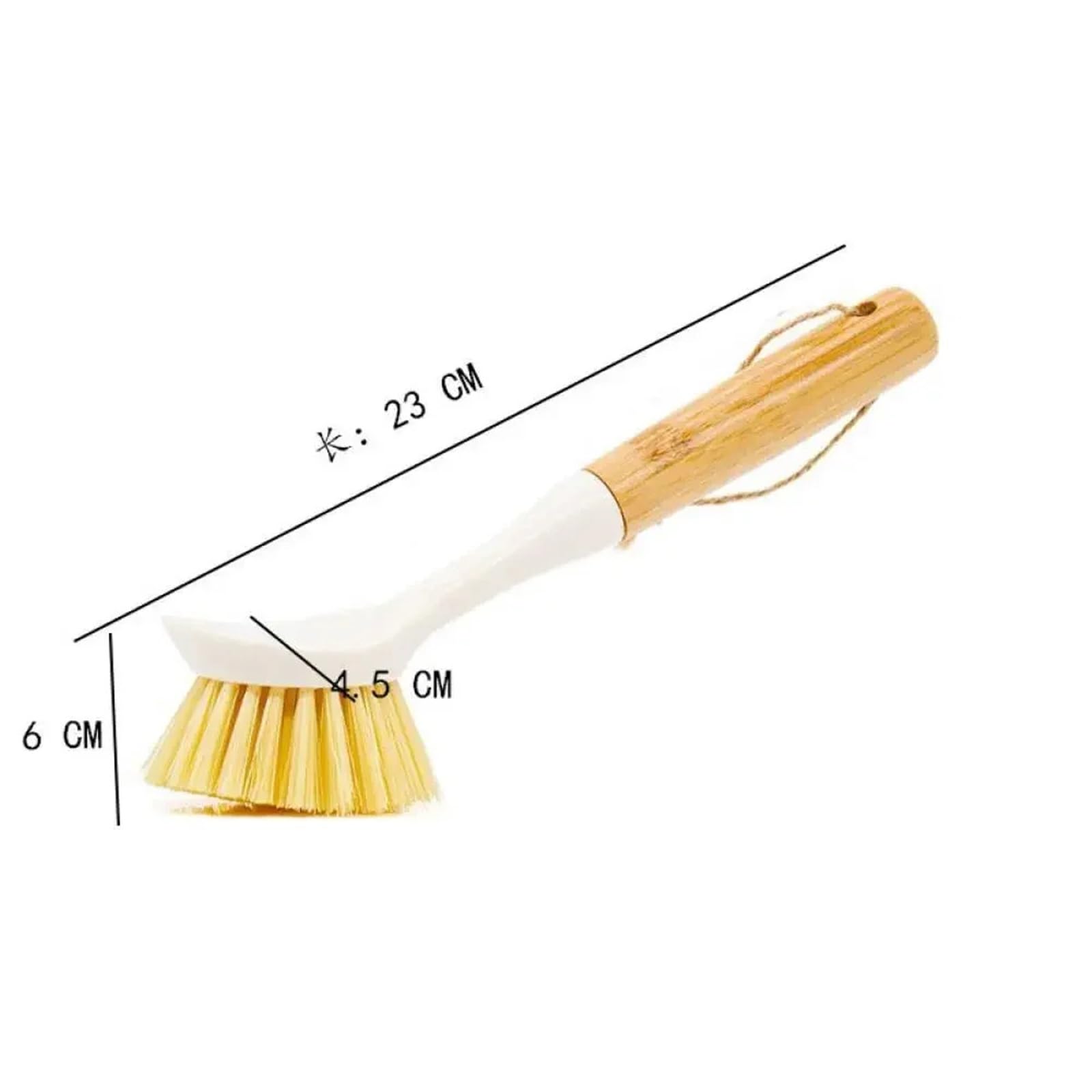 Cepillo para Platos, Cepillo de Limpieza de ollas, Mango de Madera Antiadherente, depurador Largo, descontaminación, Multicolor(2pcs White)