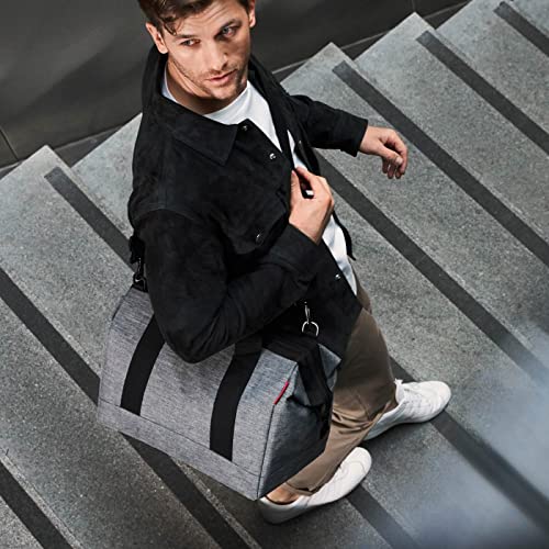 reisenthel Allrounder M Medium Weekender Bag, Versatile 6-Pocket Padded Duffel, Twist Silver2