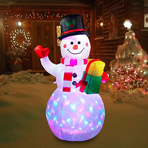 150 cm, boneco de neve insuflável, para exteriores decoração natalícia com luz LED gigante festa para jardim ao ar livre