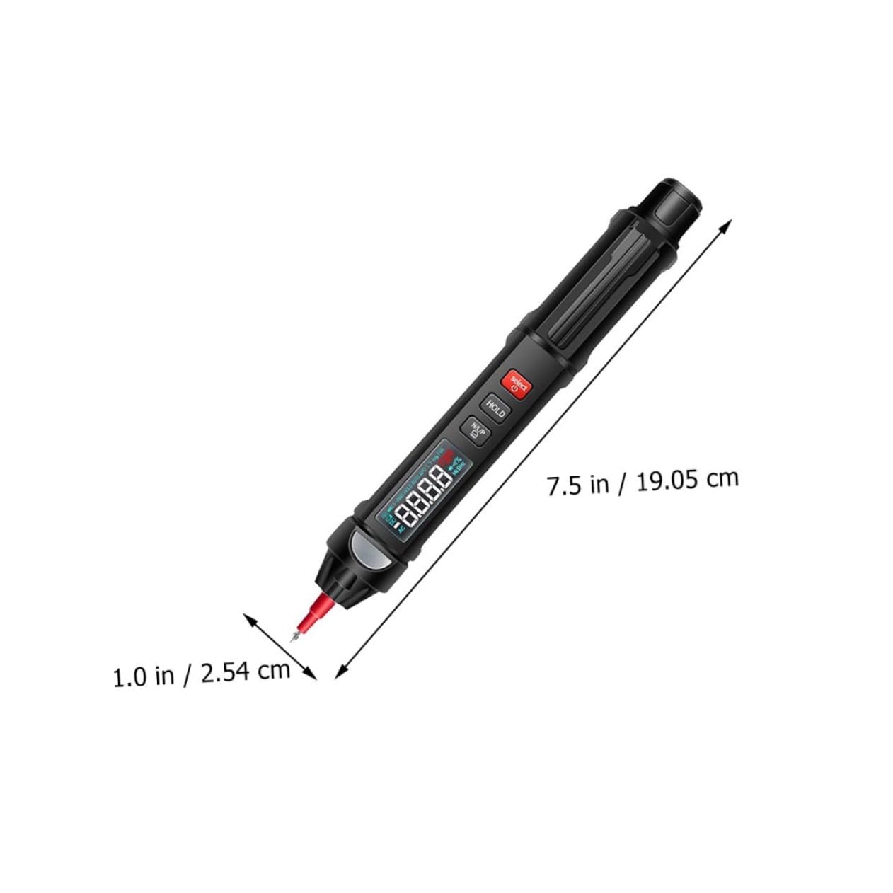 Tester Elettrico Intelligente A3008 con Display a Colori e Rilevazione Ncv | Portatile, Selezione Automatica della Sensibilità, Nero Abs, Batteria a Bottone Inclusa