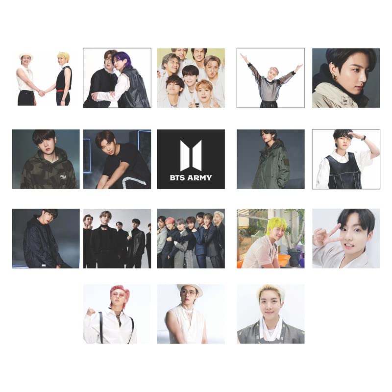 Image of Clickedin -Korean Pop BTS Photocard, 18 Pieces KPop Lomo Photocard Set, HD Quality BTS All Member Photos and Logo