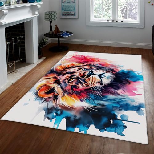 Tapis lion moderne lavable et résistant pour salon et cuisine - 2