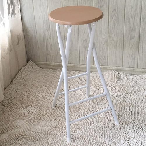 Taburete plegable de madera de 60 cm y 70