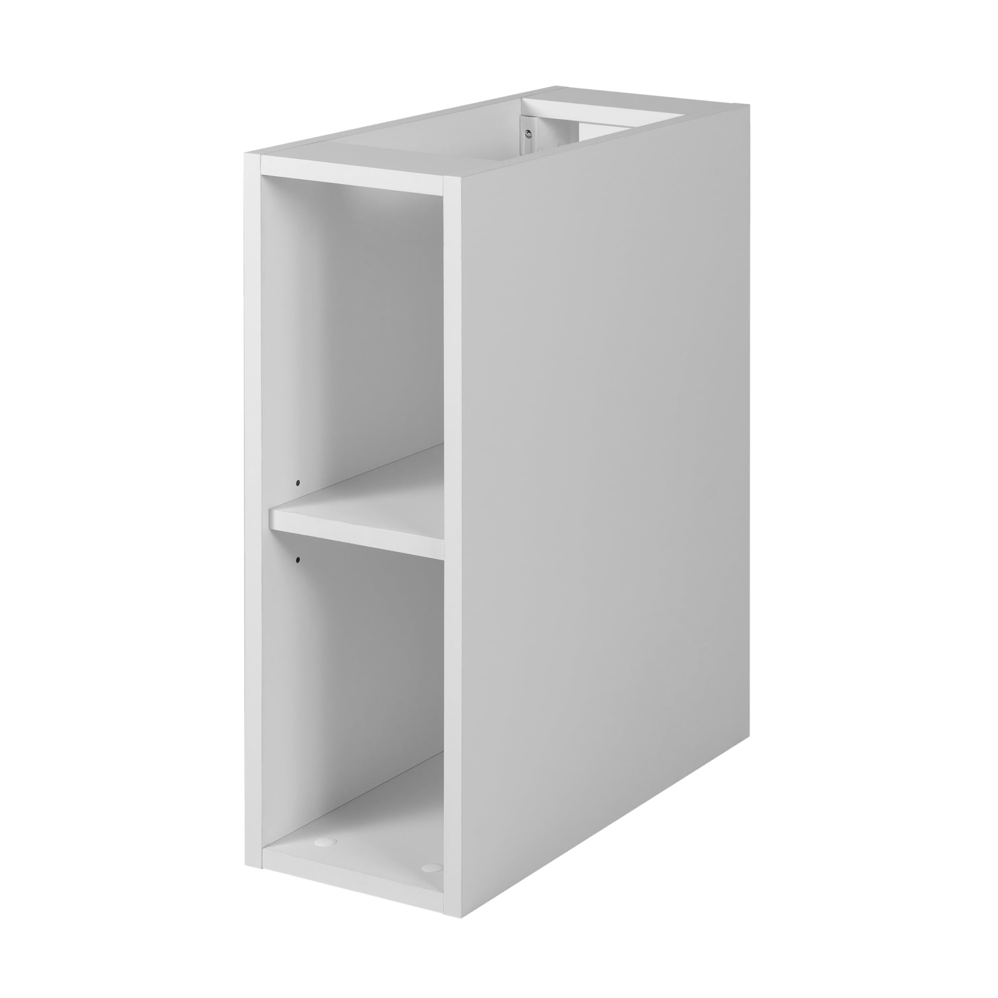 Mobile da bagno sospeso con top, Noce / Bianco, 140 x 58,6 x 46 cm