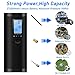 VEEAPE Air Compressor Portable Tire Inflator, 150PSI Electric Air Pump with Pressure Gauge, Heat Dissipation, Rechargeable, Power Bank, LED Light, Tire Pump for Bike Motorcycle Tires Ball(Black)