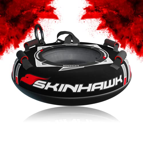SKINHAWK Profi Snowtube Ø100cm schwarz Schlitten Bob Rodel Reifen Schneereifen Rutschreifen Cover