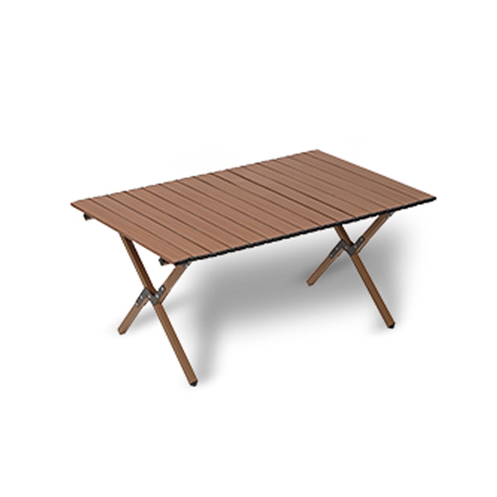 Table de camping pliante portable en acier au carbone pour pique-nique et plein air