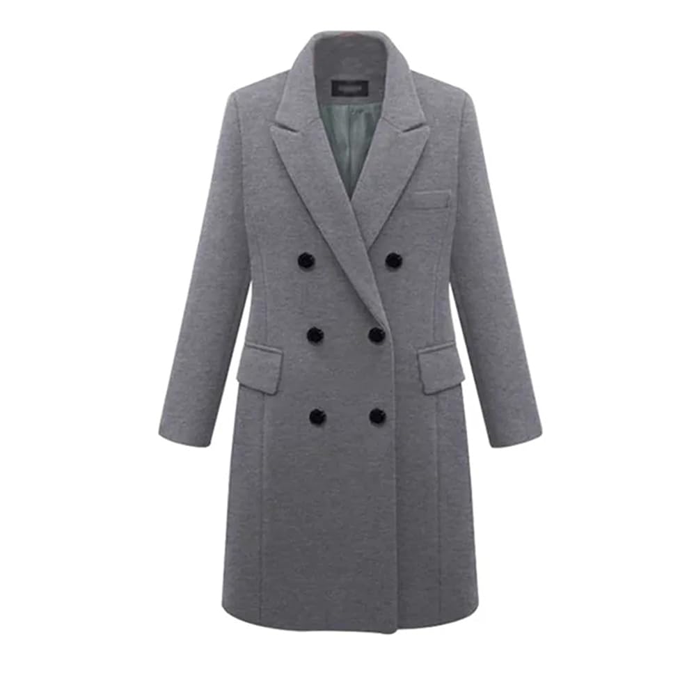 Amazon.com: Mnjyihy Autumn Winter Women Mid-Length Lapel