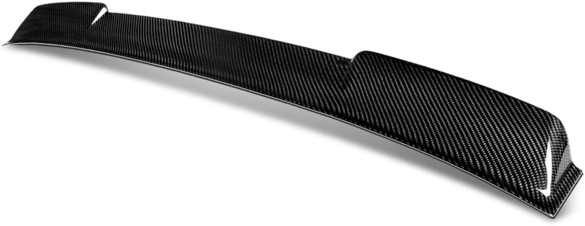 Auto Dynasty Rear Window Roof Spoiler Compatible with Infiniti Q60 Coupe 2017-2022, Glossy Black, Carbon Fiber