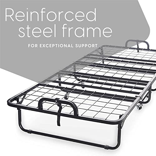 Milliard Diplomat Folding Bed – Cot Size - with Luxurious Memory Foam Mattress and a Super Strong Sturdy Frame – 75” x 31"
