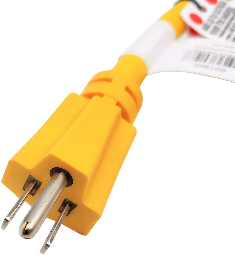 Parkworld 691968 Shore Power Adapter Cord Household 15A Male 5-15P to L5-30R RV/Camper/Marine 30A Female with Locking Ring (16FT)