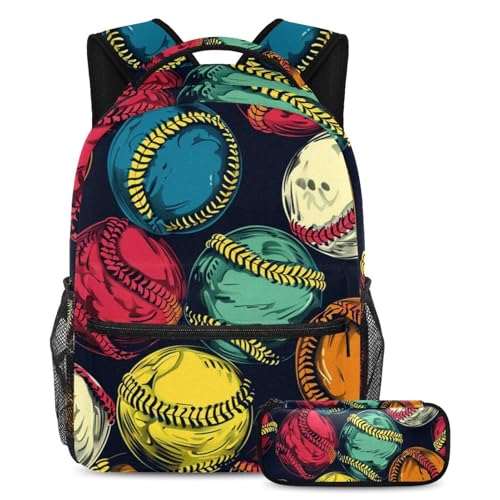 Sac à dos softball vintage grand modèle idéal pour le collège et le lycée