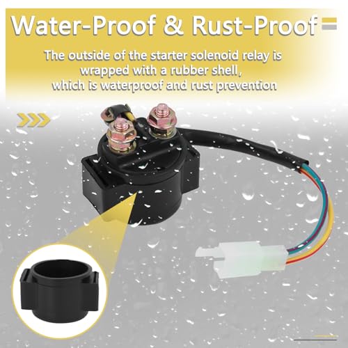 Image of Starter Solenoid Relay, Compatible with 4-Stroke GY6 Engine 50cc 70 cc 90cc 110 cc 125cc 150 cc 200cc 250 cc ATV Dirt Bikes Scooters Go Karts Pit Bikes for Roketa, Sunl, Coolster, Taotao, SSR