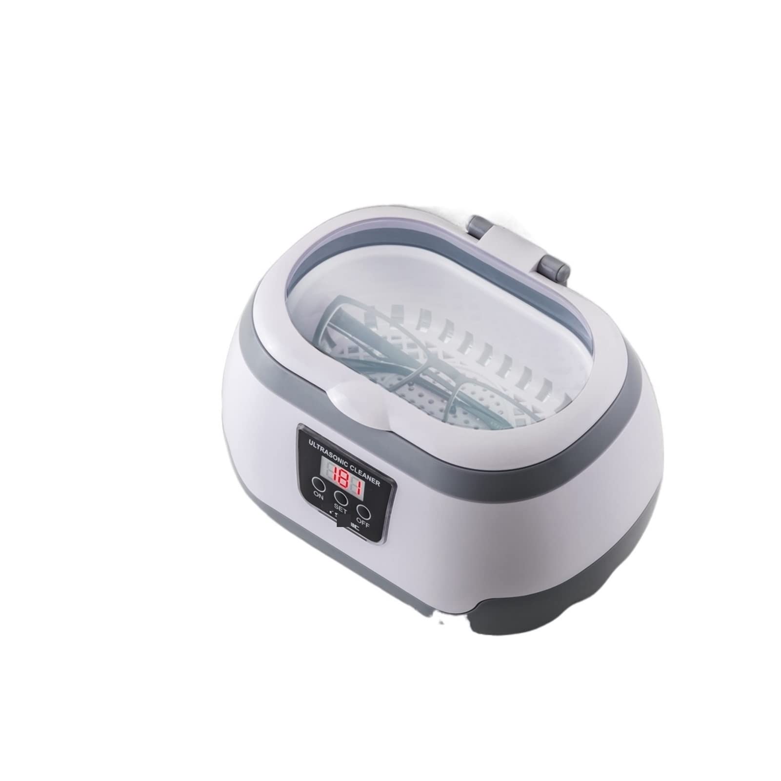 Dispositivo per la Pulizia ad ultrasuoni 600ML Pulitore ad ultrasuoni Timer da Bagno for Parti di Gioielli Occhiali Manicure Pietre Taglierine Pennello for Rasoio Dentale(VGT-2818-0.6L)