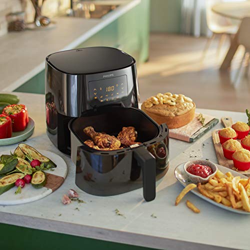 Image of Philips Kitchen Appliances Essential Airfryer XL HD9270 /91 1.2 kg /6.2 Litre Capacity with Rapid Air Technology, Easy Clean Basket, Black