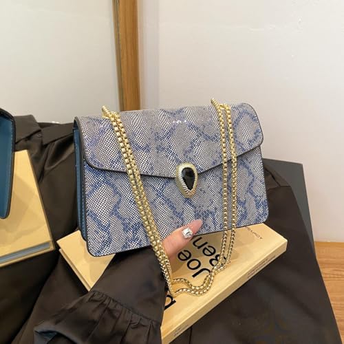 Crossbody Bags for Women Snake Printed Chain Shoulder Bags Trendy Handbags Clutch Purses2
