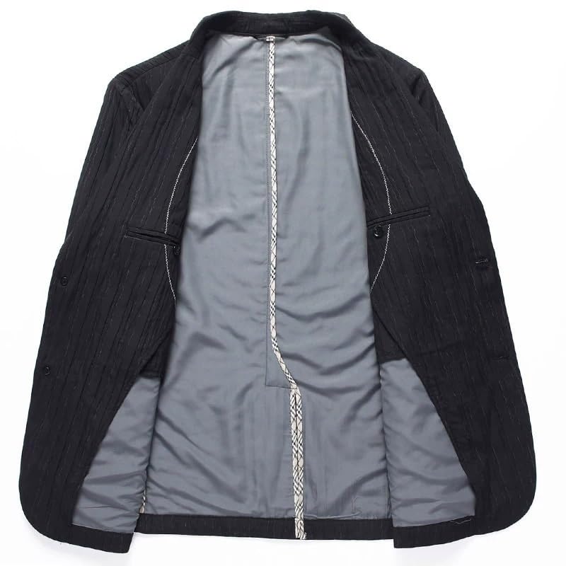 Men's Korean Style Srtiped Slim Fit Spring Fall Lightweight Casual Versatile Sport Coat2