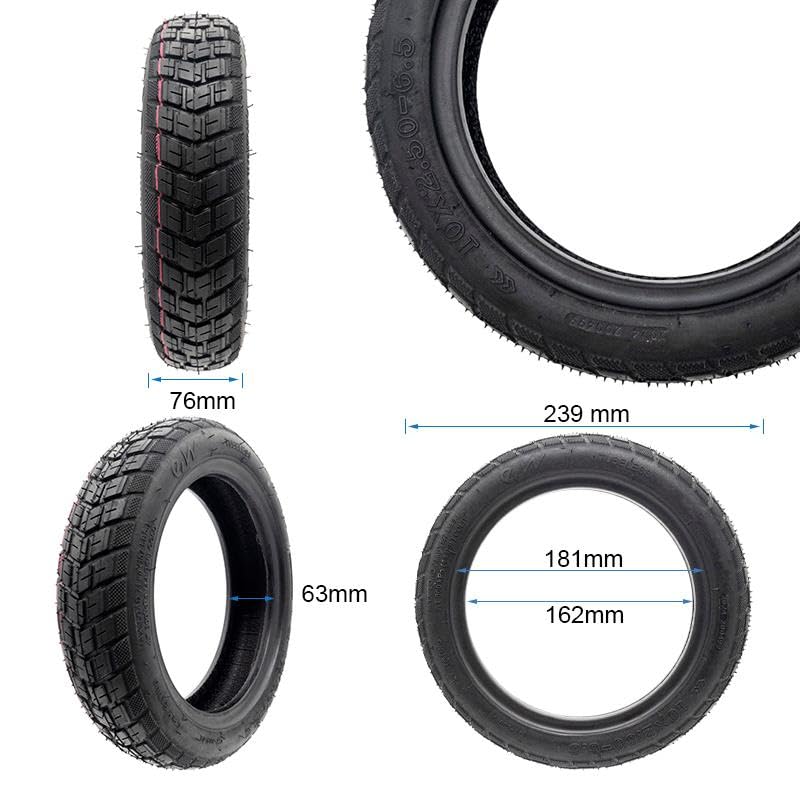 Compatible avec Pneu Trottinette Électrique Tubeless Offroad 10X2,50-6,5-B50