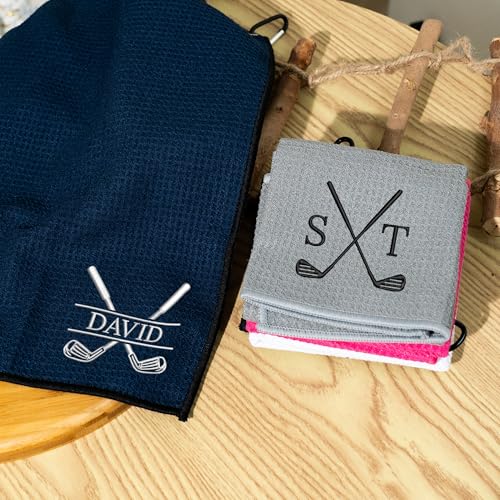 Esseur Serviette de golf brodée, serviettes de golf avec...