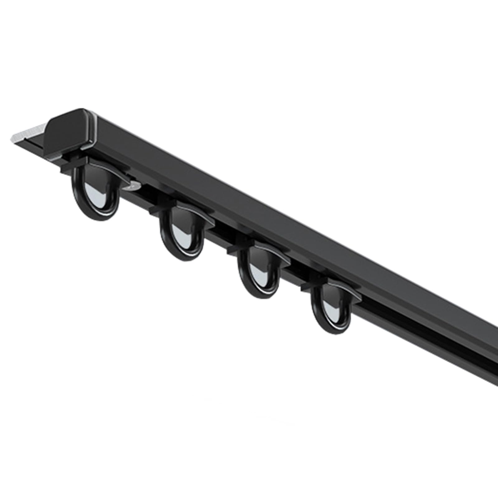 Rail de rideau de plafond avec rouleaux silencieux, rails de séparation réglables pour fenêtres, extensible de 1 m à 6 m, idéal pour la maison et le bureau