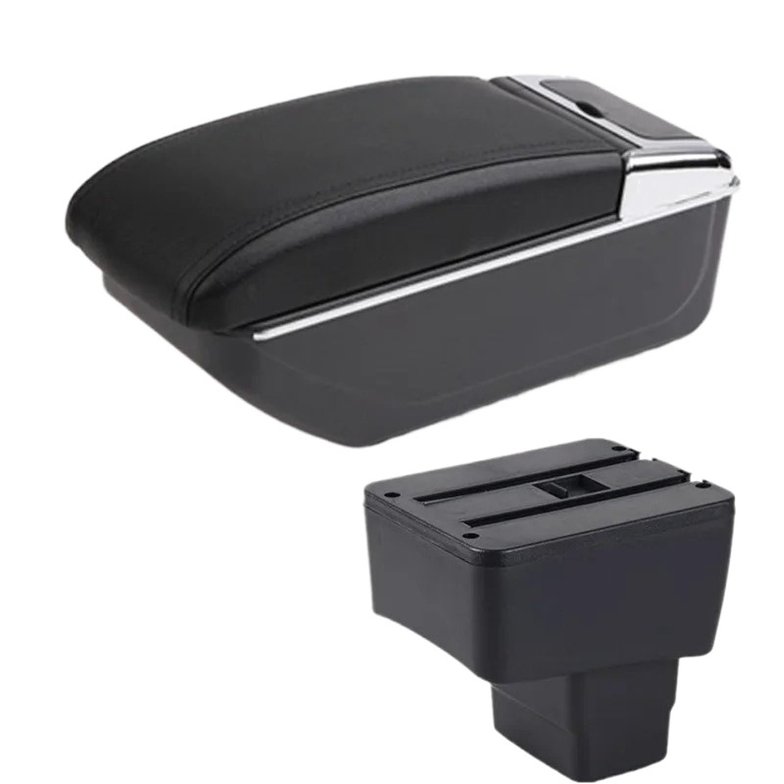 AWGNTQQ Car Armrests For Mazda 2 Skyactiv Version For CX-3 Car Armrest Storage Box Dedicated Retrofit Accessories(B2 black line NO USB)