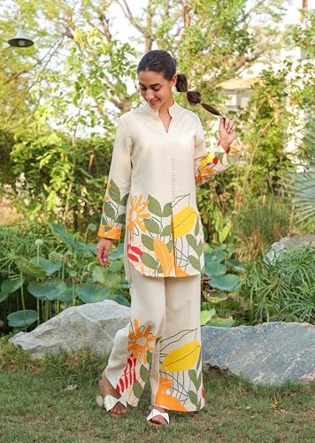 Image of TRENDMALLS Women's Cotton Digital Printed Co Ords Set for Women