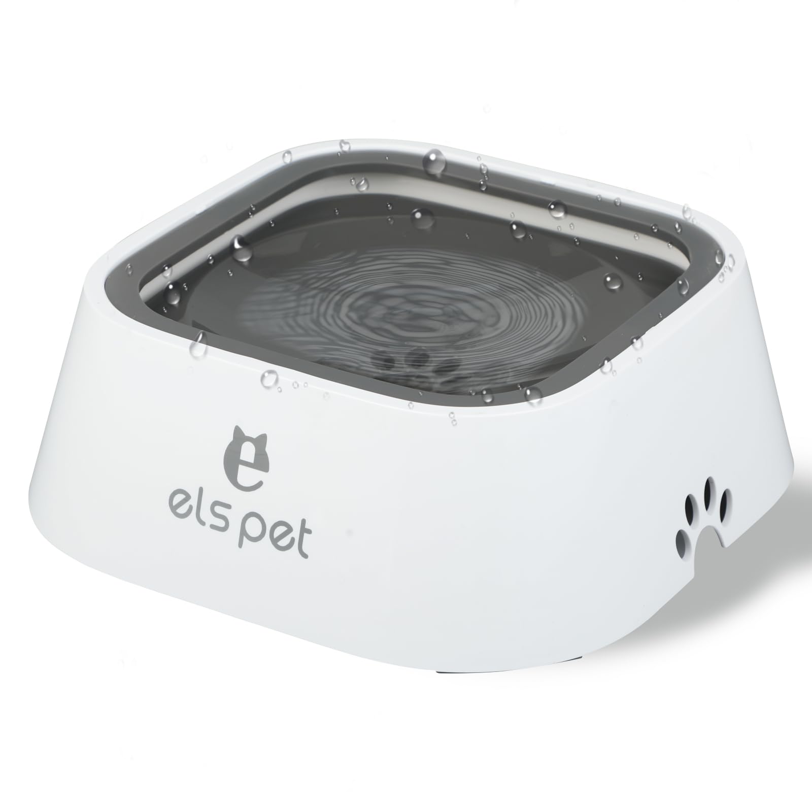 Bebedero Antigoteo para Perros y Gatos, Bebedero Gatos Antivuelco, 1L, Cuenco de Agua Flotante, Diseño Antisalpicaduras y Bebida Lenta, A Prueba de Fugas, Práctico e Higiénico para Mascotas