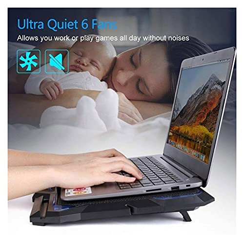 Base para Laptop con 6 Ventiladores y Luces LED Azules miniatura 5