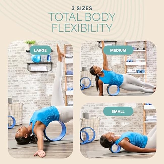 Lifepro Yoga Wheel Set for Shoulder & Neck Pain Relief, Back Alignment & Stretching, Roller for Popping, Cracking, and Stretching, Exercise Roller for Pain Relief and Flexibility