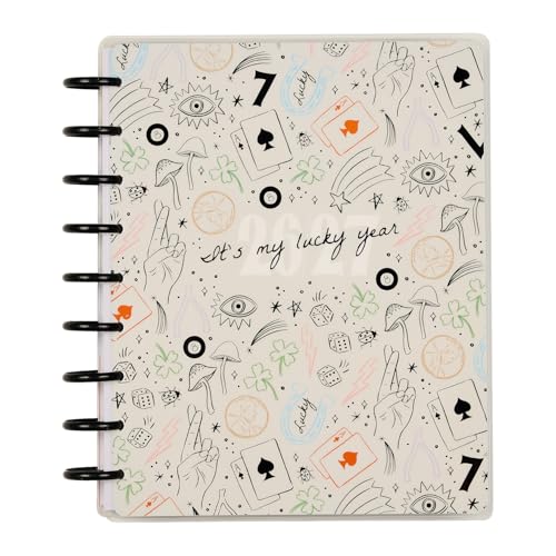 Happy Planner Disc-Bound Planner July 2026Dec. 2027 18-Month Planner Classic Size 7 x 9.25 Horizontal Layout Lucky Day Charmed