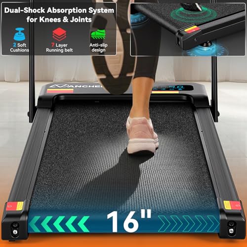 Image of ANCHEER Walking Vibration Pad with Incline-Foldable Treadmill for Home