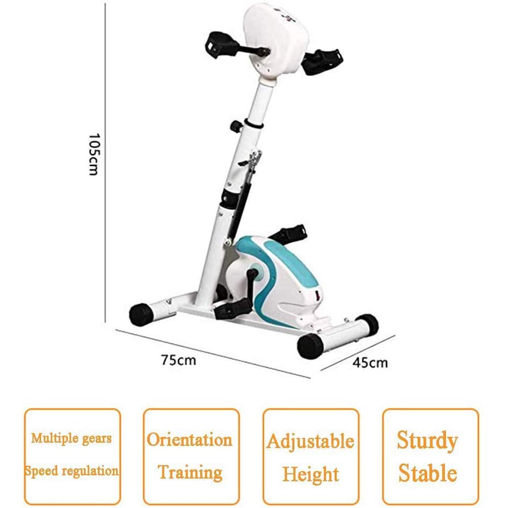 Tapis roulant Pieghevoli Pedale Elettrico per Esercizi, Cyclette stazionaria, Altezza Regolabile per Riabilitazione Fitness Indoor per Braccia e Gambe