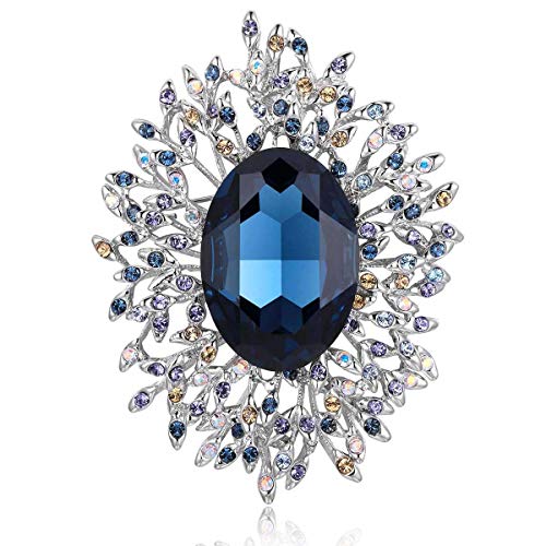 Rainbow Box Brooches For Women, Blue Rhinestone With Crystal Jewelry Large Women's Brooches & Pins… #TOP8